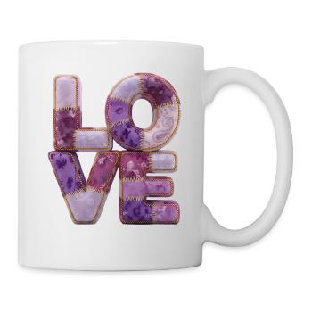 Patchwork Love Quiltlook Lettering - Mug - white - Right