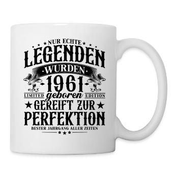 Cadeau d’anniversaire Vintage Born Legends 1961 - Mug blanc - blanc - Droite