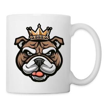 Couronne de chien bouledogue - Mug blanc - blanc - Droite