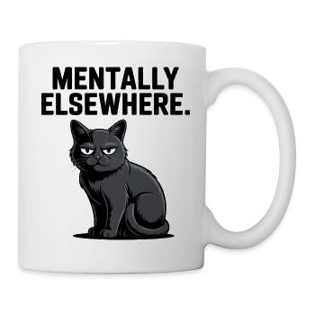 Mentalement ailleurs Chat Tee - Mug blanc - blanc - Droite