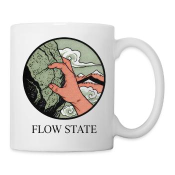 Flow State: Hand Gripping Mountain - Mug - white - Right