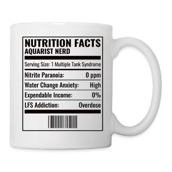 Aquarium Nutrition Facts Fish Tank - Mug - white - Right