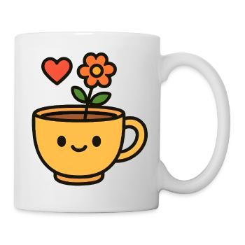 Flower Mug Smiling Mug - Mug - white - Right