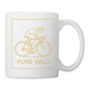 Pure Velo Gold Line Radfahrer - Tasse - Weiß - Rechts