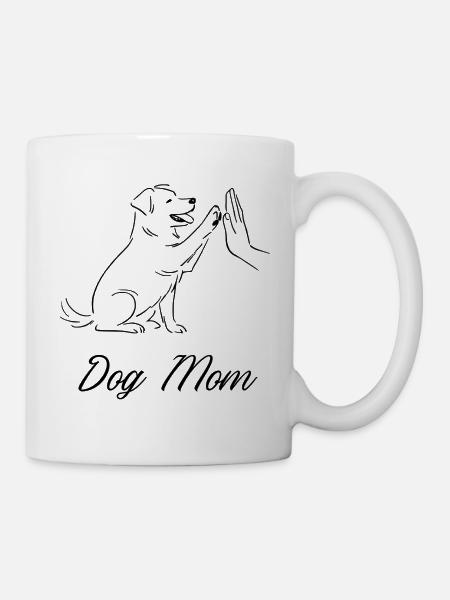 Dog Mom - Tasse - Weiß