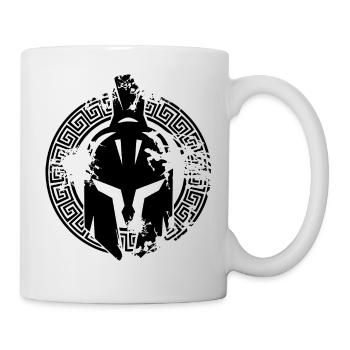 Spartaner Helm - Tasse - Weiß - Rechts