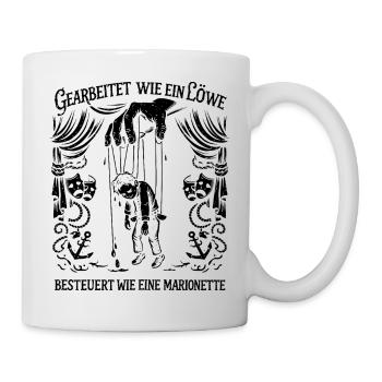 Worked like a lion, - Mug - white - Right