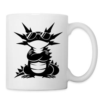 Cooler Axolotl mit Sonnenbrille - Tasse - Weiß - Rechts