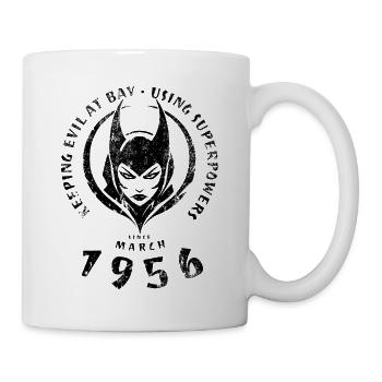 70. Geburtstag Using Superpowers Since 03/1956 - Tasse - Weiß - Rechts