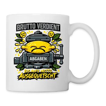 Squeezed to the net - Mug - white - Right