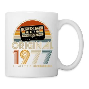 Cadeau d’anniversaire original rétro vintage de 1977 - Mug blanc - blanc - Droite