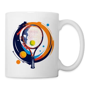 Raquet de tennis Vibrante Art Tennis Ball Tennis - Mug blanc - blanc - Droite