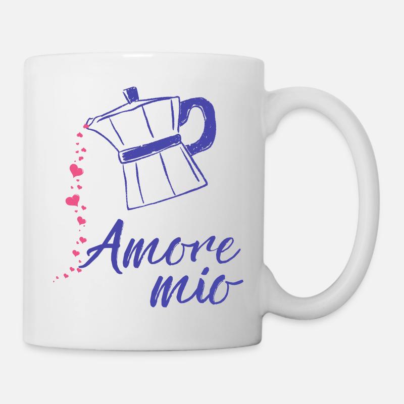 Amore_mio_epsresso_herz_ - Mug blanc - blanc