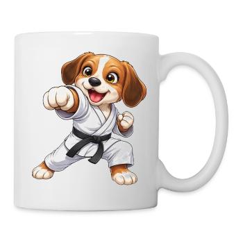 Beagle Dog Martial Arts Karate Japan Tradition - Mug - white - Right