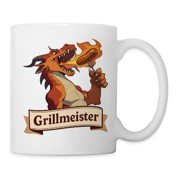 Grillmeister Dragon with Fire Sausage - Mug - white - Right