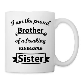 Bruder und Schwester - Tasse - Weiß - Rechts
