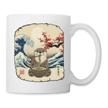 Otter Ramen Asiatisch - Tasse - Weiß - Rechts