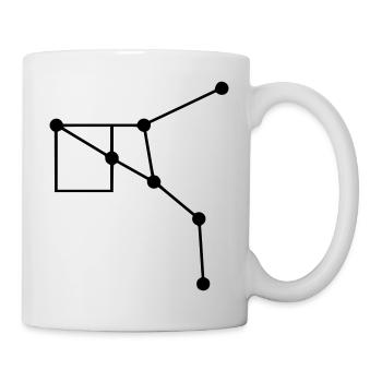 Sternbild Geometrie Linien - Tasse - Weiß - Rechts