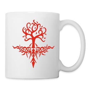 Roter Dornenbaum - Tasse - Weiß - Rechts