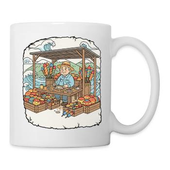 Feuerwerk Pyro Raketen - Tasse - Weiß - Rechts