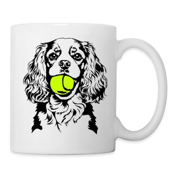 Cavalier King Charles Spaniel Ball Dogs Wilsigns - Mug - white - Right