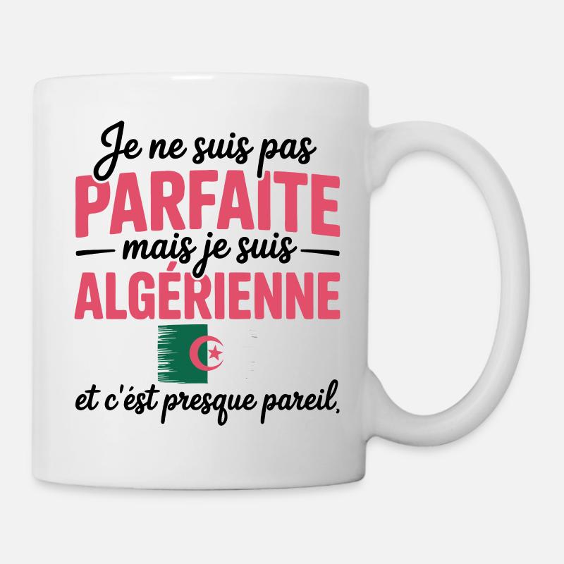 Je ne suis pas parfaite mais je suis Algerienne - Mug blanc - blanc