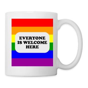 LGBT-Safe-Space-Regenbogenflagge - Tasse - Weiß - Rechts