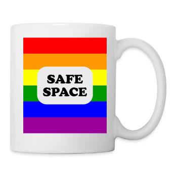 LGBT-Safe-Space-Regenbogenflagge - Tasse - Weiß - Rechts