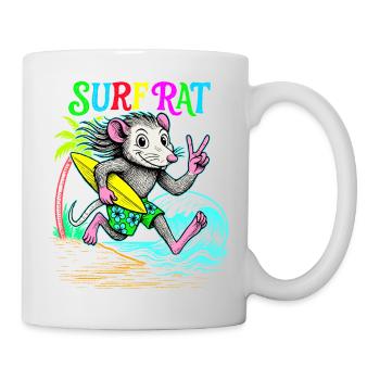 Surf Rat Surfing - Tasse - Weiß - Rechts