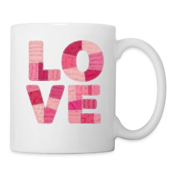 Love Patchwork Shirt Stickers for Women - Mug - white - Right