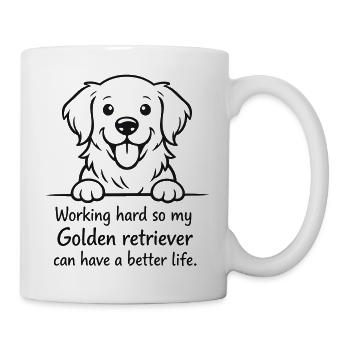 Mein Golden Retriever kann ein besseres Leben haben - Tasse - Weiß - Rechts