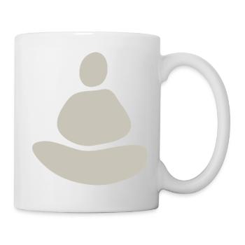 Minimalistische Zen-Meditation - Tasse - Weiß - Rechts