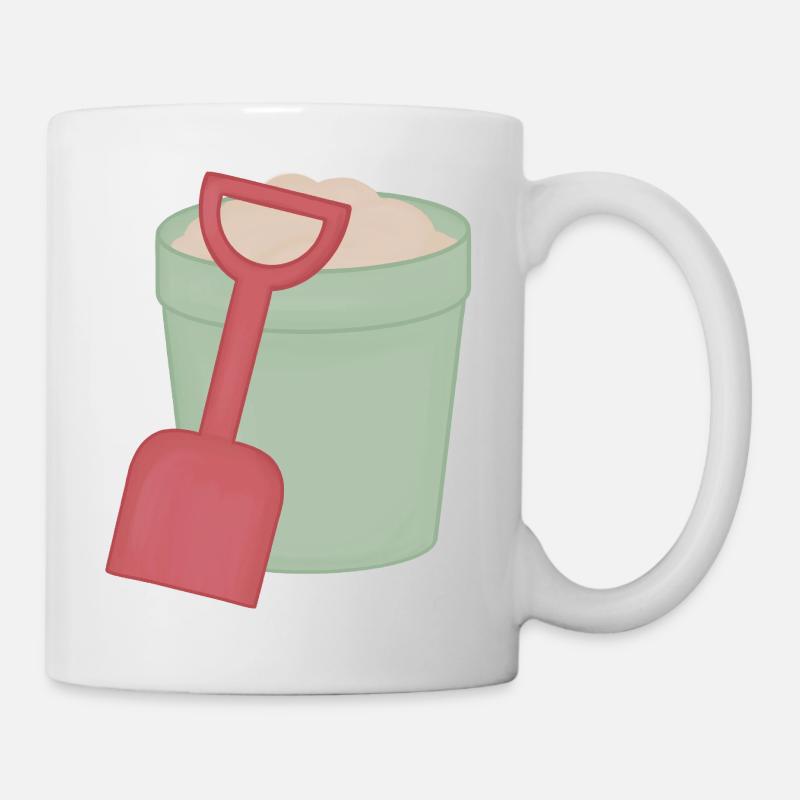Sandpit Shovel Motif - Mug - white