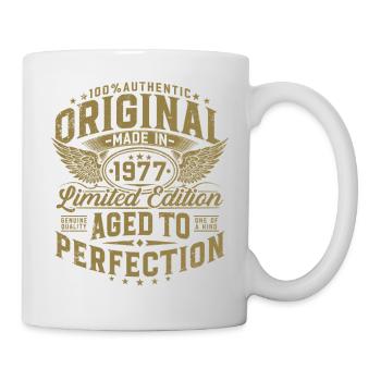 Cadeau d’anniversaire vintage original de 1977 - Mug blanc - blanc - Droite