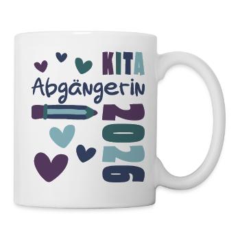 KiTa Abgängerin 2026 Kindertagesstätte Mädchen - Tasse - Weiß - Rechts