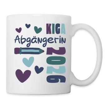 KiGa Abgängerin 2026 - Tschüss Kindergarten - Tasse - Weiß - Rechts