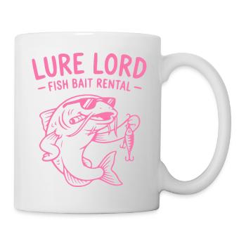Lure Lord, Witziges Angler T-Shirt, Hoodie, Socken - Tasse - Weiß - Rechts