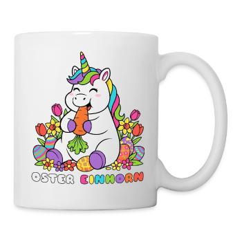 Osterhase Oster Einhorn Ostern - Tasse - Weiß - Rechts