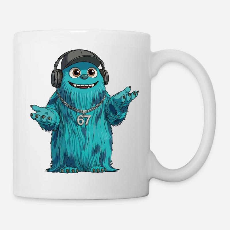 DJ Fluffo 67 - Fluffonster Design - Six Seven fans - Mug - white