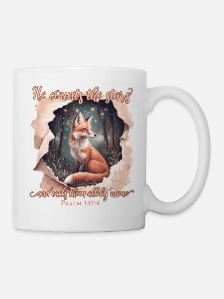 Fuchs Christlich Bibelzitat - Tasse - Weiß