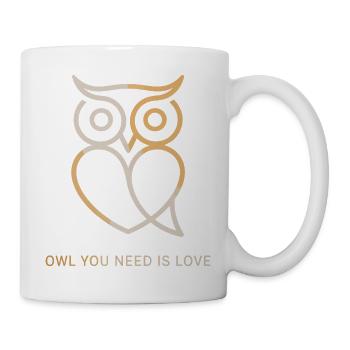Owl Owl You Need Is Love Owl Love Valentine's Day - Mug - white - Right