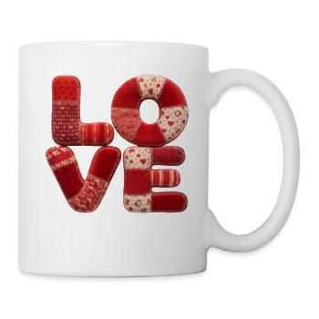 Patchwork Love Romantic Gift for Girlfriend - Mug - white - Right