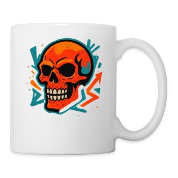 Colorful Skull Street Art Motif - Mug - white - Right