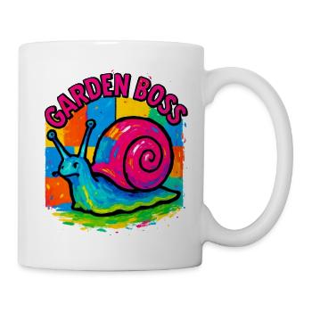 Master of the Vegetable Garden Colorful Snail Permaculture Art - Mug - white - Right