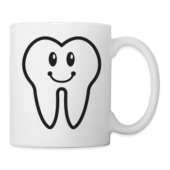 Sourire dent - Mug blanc - blanc - Droite