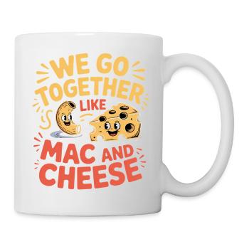 Mac and Cheese Best Friends Paar Design - Tasse - Weiß - Rechts
