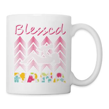 Grateful Mama Floral Flower Mothers Day Shirt - Mug - white - Right