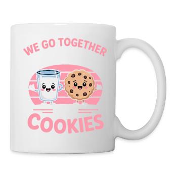 Milk and Cookies Best Friends Kawaii Design - Mug blanc - blanc - Droite