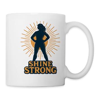 Shine Strong Silhouette Sun Rays - Mug - white - Right