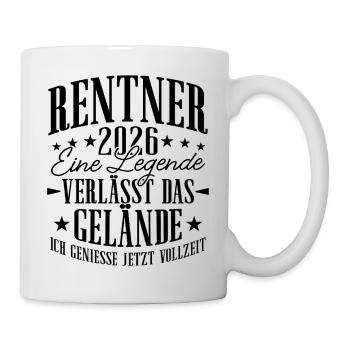 Rentner 2026 Rente Ruhestand Geschenk - Tasse - Weiß - Rechts